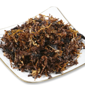 Small white plate holding Lane 1-Q Pipe Tobacco.